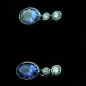Preview: 18k Weißgold Ohrringe mit Tansaniten und Diamanten, Bild2