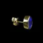 Preview: Ein wunderschöner 18 k (750) Gelbgold Herren Ohrring mit Top Gem Black Crystal Opal - Jetzt online Ohrschmuck kaufen für Herren.