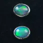 Preview: Echte 925er Ohrstecker 2,11 ct. Blau Grüne Welo Opale Ohrringe Opalohrstecker - Echter Opalschmuck mit Lichtbild-Zertifikat ganz einfach online kaufen 4