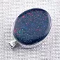 Mobile Preview: 935er Silberanhänger mit 12,83ct schwarzen Multicolor Fairy Boulder Matrix Opal und dazugehöriger 925er Silberkette - Echter Opalschmuck online kaufen 5