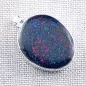 Preview: 935er Silberanhänger mit 12,83ct schwarzen Multicolor Fairy Boulder Matrix Opal und dazugehöriger 925er Silberkette - Echter Opalschmuck online kaufen 6