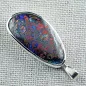 Preview: Wunderschöner Silberanhänger mit 22,33 ct schweren Boulder Matrix Opal - 935er Opal-Anhänger - Opal Schmuck online kaufen - Opale mit Zertifikat 3
