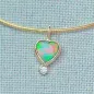 Mobile Preview: ►18k Goldanhänger mit top Herz-Opal & Diamant, Bild1