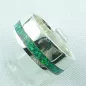Mobile Preview: Opalring 11,57 gr, Silberring mit Opal Inlay Emerald Green, Herrenring, Bild2