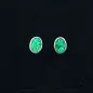 Mobile Preview: ►935er Silber Ohrstecker Silber mit Opal Inlay emerald green, Bild1