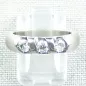 Preview: Dein 18k Palladium Weißgoldring mit 3 x 0,20 ct Diamant, Bild1