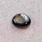 Preview: Echter schwarzer Stern Saphir im Cabochon-Schliff mit 8,59 ct Gewicht, schwarzer Stein mit spektakulärem goldbraunen Stern - 13,57 x 11,12 x 4,64 mm 2
