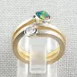 Preview: ►Designer 18k Opal-Gold-Ring 0,48 ct Black Opal Diamant 0,24 ct, Bild4