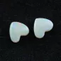 Preview: ►2 White Opal Herzen zus. 5,97 ct Herz-Opalsteine Edelsteine, Bild3
