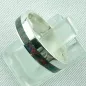 Preview: Opalring 3,80 gr., Bandring, Silberring mit Opal Inlay black flame, Bild2