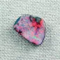 Preview: Echter Boulder Opal 5,95 ct. aus Australien - Opale mit Zertifikat online kaufen - Roter Multicolor Boulder Opal 15,05 x 13,64 x 4,14 mm für Opalschmuck-6