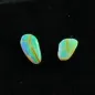 Preview: 2x echte farbenfrohe Crystal Opale 0,74 ct 9,44 x 4,95 x 2,26 mm u. 0,64 ct 6,66 x 4,80 x 2,95 mm | Opal Online Shop | Opale online kaufen | Edelstein online kaufen | Deutscher Opal Shop mit Zertifikat!