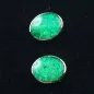 Preview: 925er Sterling Silber Ohrstecker Opal Inlay Emerald Green Grün Ohrringe  - Massiver Silberschmuck aus eigener Herstellung mit Lichtbild-Zertifikat online kaufen 2