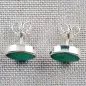 Mobile Preview: 925er Sterling Silber Ohrstecker Opal Inlay Emerald Green Grün Ohrringe  - Massiver Silberschmuck aus eigener Herstellung mit Lichtbild-Zertifikat online kaufen 5