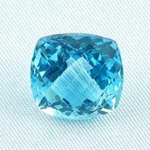 17,83 ct Blautopas Swiss Blue Harlequinschliff Edelstein