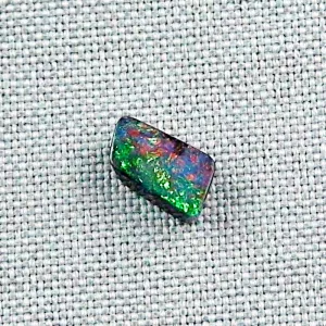 Echter 2.28 ct Boulder Opal Regenbogen Multicolor aus Australien - Opale mit Zertifikat online kaufen - Roter Multicolor Boulder Opal 10,78 x 5,78 x 3,28 mm