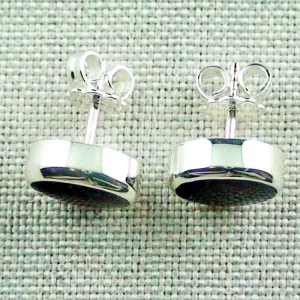 Echte 925er Ohrstecker 3,02 ct. Schwarze Fairy Boulder Opale Ohrringe Opalohrstecker - Echter Opalschmuck mit Lichtbild-Zertifikat ganz einfach online kaufen 5