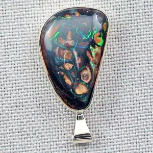 Massiver 14k Goldanhänger mit Boulder Matrix Opal 13,58 ct. – Massiver Opal Schmuck aus eigener Herstellung mit Zertifikat | Ohne Goldkette 4