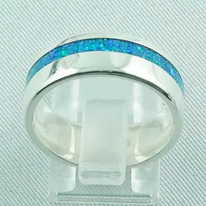 Opalring 7,42 gr, Damenring, Silberring mit Opal Inlay Ozean Blau, Bild4