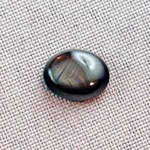 Echter schwarzer Stern Saphir im Cabochon-Schliff mit 8,59 ct Gewicht, schwarzer Stein mit spektakulärem goldbraunen Stern - 13,57 x 11,12 x 4,64 mm 4