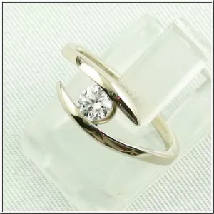 Eleganter 750er Diamantring 18k Brillantring Weißgoldring mit 0.25 ct Diamant Video & Zertifikat - Verlobungsring mit Diamant online kaufen.-2
