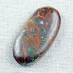 Koroit Boulder Opal 26,73 ct. aus Australien - Opale mit Zertifikat online kaufen - Multicolor Boulder Opal 32,20 x 16,42 x 5,69 mm für Opalschmuck-3