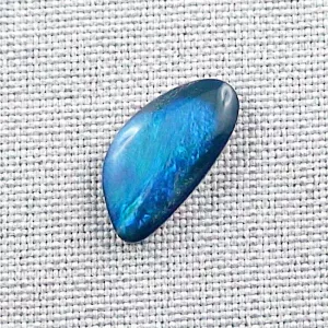 Echter Lightning Ridge Black Opal 3,36 ct. aus Australien - Opale mit Zertifikat online kaufen - Blauer Black Opal 18,50 x 9,46 x 3,53 mm für Opalschmuck 3
