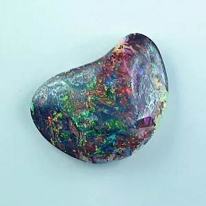 Echter Boulder Opal 34.34 ct. aus Australien - Opale mit Zertifikat online kaufen - Roter Multicolor Boulder Opal 31,81 x 23,38 x 7,85 mm für Opalschmuck 2