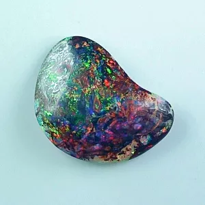 Echter Boulder Opal 34.34 ct. aus Australien - Opale mit Zertifikat online kaufen - Roter Multicolor Boulder Opal 31,81 x 23,38 x 7,85 mm für Opalschmuck 4