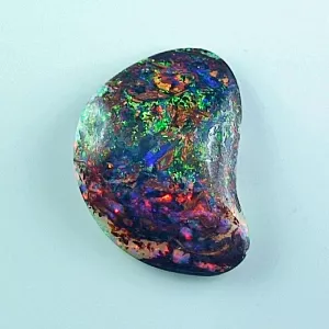 Echter Boulder Opal 34.34 ct. aus Australien - Opale mit Zertifikat online kaufen - Roter Multicolor Boulder Opal 31,81 x 23,38 x 7,85 mm für Opalschmuck 5