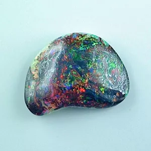 Echter Boulder Opal 34.34 ct. aus Australien - Opale mit Zertifikat online kaufen - Roter Multicolor Boulder Opal 31,81 x 23,38 x 7,85 mm für Opalschmuck 7