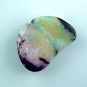Echter Boulder Opal 34.34 ct. aus Australien - Opale mit Zertifikat online kaufen - Roter Multicolor Boulder Opal 31,81 x 23,38 x 7,85 mm für Opalschmuck 11