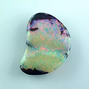Echter Boulder Opal 34.34 ct. aus Australien - Opale mit Zertifikat online kaufen - Roter Multicolor Boulder Opal 31,81 x 23,38 x 7,85 mm für Opalschmuck 14