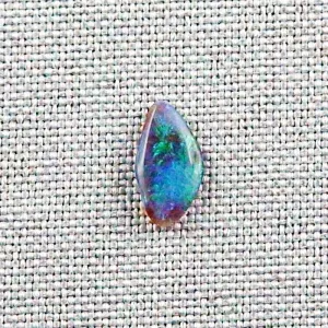 Echter Lightning Ridge Black Crystal Opal 0,84 ct. aus Australien - Opale mit Zertifikat - Blauer Multicolor Black Crystal Opal 11,55 x 6,24 x 2,19 mm 2