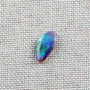 Echter Lightning Ridge Black Crystal Opal 0,84 ct. aus Australien - Opale mit Zertifikat - Blauer Multicolor Black Crystal Opal 11,55 x 6,24 x 2,19 mm 5