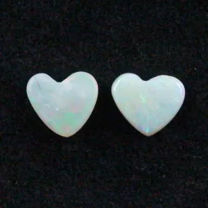 ►2 White Opal Herzen zus. 5,97 ct Herz-Opalsteine Edelsteine, Bild7