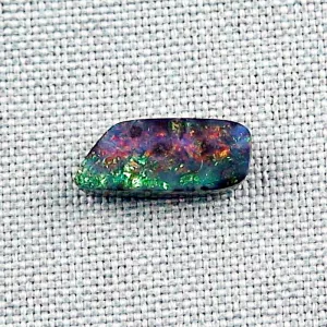 Echter 3.78 ct Boulder Opal Regenbogen Multicolor aus Australien - Opale mit Zertifikat online kaufen - Roter Multicolor Boulder Opal 15,62 x x6,87 x 3,32 mm4