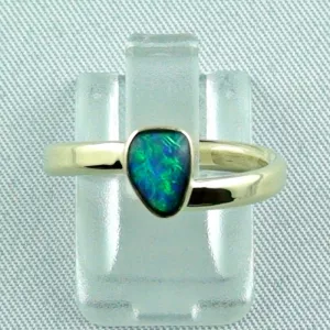 14k Gold-Opal-Ring mit Black Opal, Verlobungsring, Damenring, Bild1