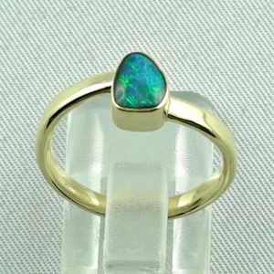14k Gold-Opal-Ring mit Black Opal, Verlobungsring, Damenring, Bild4
