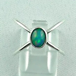 Massiver Silberring mit Welo Opal 0,69 ct Opalring