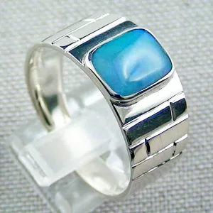 Eleganter Opal-Silber-Ring mit Black Crystal Opal 1,32 ct, Bild5