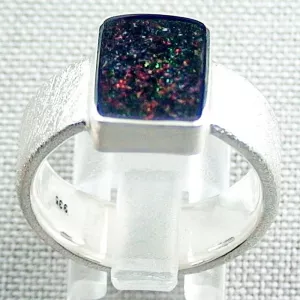 Männer Opal-Silber-Ring mit Fairy Boulder Opal 3,95 ct, Bild4