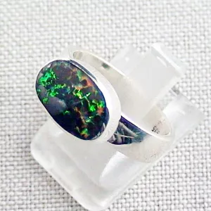 Massiver 935er Silberring mit 4,50 ct. Boulder Matrix Opal - Opalring mit wunderschönen Opalstein - Ringgröße 56 - Unser Opalschmuck ist immer ein Unikat! 2