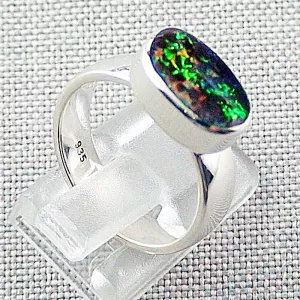 Massiver 935er Silberring mit 4,50 ct. Boulder Matrix Opal - Opalring mit wunderschönen Opalstein - Ringgröße 56 - Unser Opalschmuck ist immer ein Unikat! 5