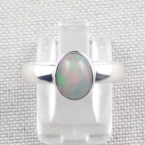 935er Silberring mit 1,41 ct. Welo Opal Opalring Multicolor 4,71 Gr.