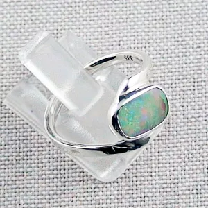 935er Opalring mit echten 0,74 ct. White Opal - Silberring Multicolor Vollopal - Opalschmuck ganz einfach und bequem online kaufen. 6
