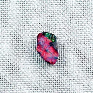 Echter Boulder Opal 2,00 ct. aus Australien - Opale mit Zertifikat online kaufen - Roter Multicolor Boulder Opal 11,65 x 7,56 x 2,63 mm für Opalschmuck-3