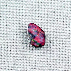 Echter Boulder Opal 2,00 ct. aus Australien - Opale mit Zertifikat online kaufen - Roter Multicolor Boulder Opal 11,65 x 7,56 x 2,63 mm für Opalschmuck-6