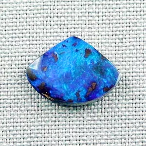 Boulder Opal 5,25 ct. aus Australien - Opale mit Zertifikat online kaufen - Blauer Multicolor Boulder Opal 17,12 x 12,76 x 3,36 mm für Opalschmuck-2