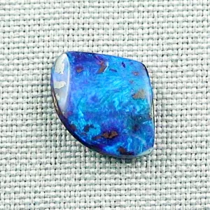 Boulder Opal 5,25 ct. aus Australien - Opale mit Zertifikat online kaufen - Blauer Multicolor Boulder Opal 17,12 x 12,76 x 3,36 mm für Opalschmuck-3